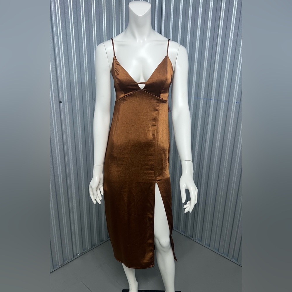Wild Fable Women's Satin Slip Dress 99K2G4 Rust S
